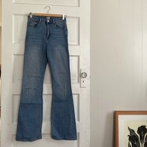 ASOS High Rise Bell Flare Stretch Jeans